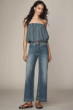 Maeve The Ettie High-Rise Full-Length Wide-Leg Jeans by Pilcro