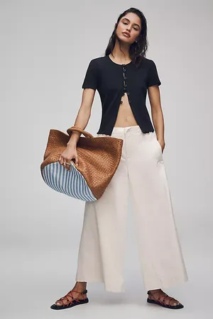 Maeve Ultra-Wide-Leg A-Line Chinos