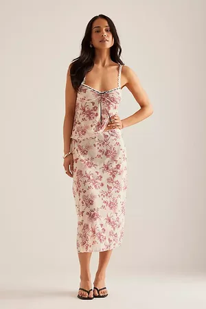 Wild Lovers Floral Mesh Midi Skirt