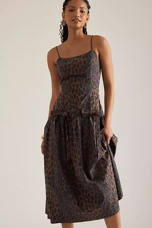 Damson Madder Persephone Leopard Midi Dress
