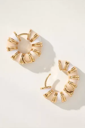 Anthropologie Colourful Huggie Hoop Earrings