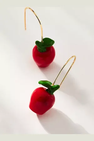 Anthropologie Fruit Icon Glass Drop Earrings