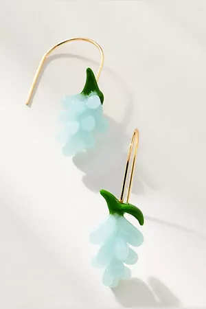 Anthropologie Fruit Icon Glass Drop Earrings