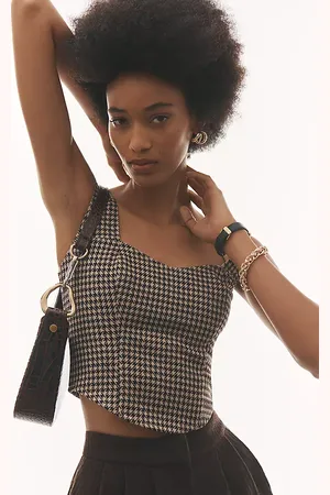 Dolan Left Coast Sweetheart Cropped Corset Top