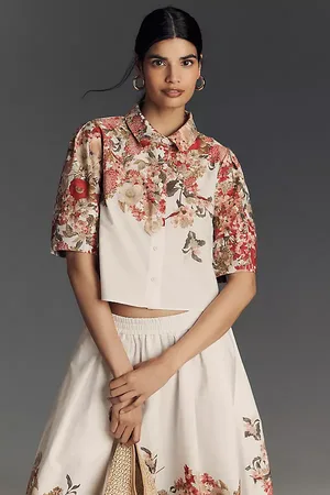 Maeve Lantern-Sleeve Blouse