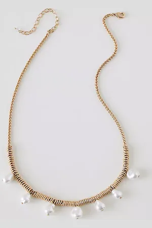 Anthropologie Drippy Pearl Necklace