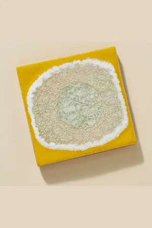 Anthropologie Molten Rock Ceramic Square Coaster