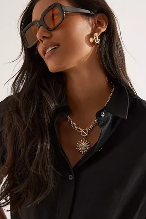 Anthropologie Bevelled Rectangular Sunglasses