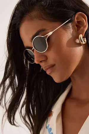 Anthropologie Oval Metal Sunglasses