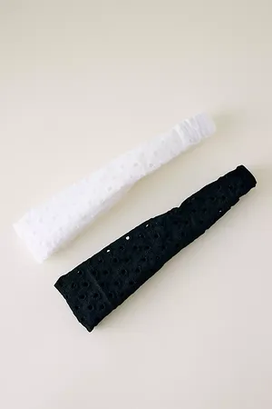 Anthropologie Broderie Stretch Headband
