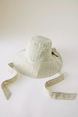 Anthropologie Bow Tie-Strap Bucket Hat