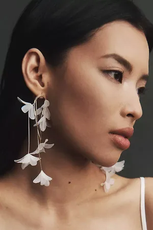 Anthropologie Flower Drop Earrings