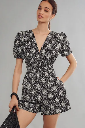 Anthropologie The Katerina Button-Front Playsuit