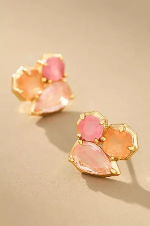 Anthropologie Clustered Stone Post Earrings