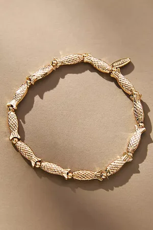 Anthropologie Fish Icon Stretch Bracelet