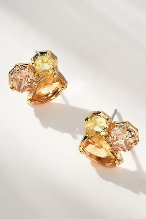 Anthropologie Clustered Stone Post Earrings