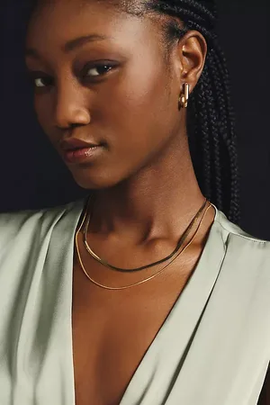 Anthropologie Double Layer Herringbone Necklace