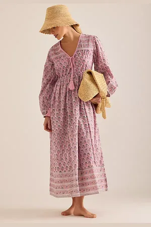 Dilli Grey Fifi Long-Sleeve Floral Maxi Dress