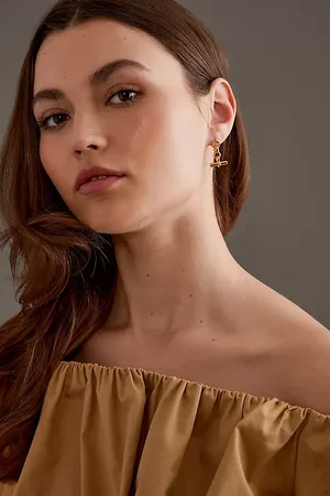 Tilly Sveaas Plated T-Bar Drop Earrings