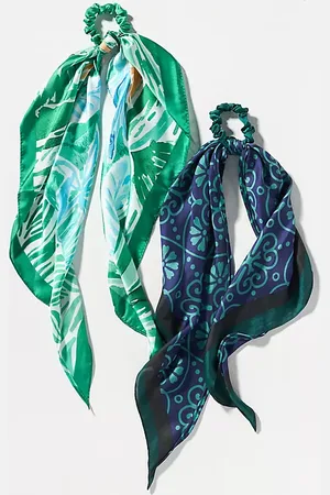 Anthropologie Mosaic Hair Scarves, Set of 2