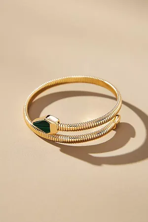 Anthropologie Stone Serpent Wrap Bracelet