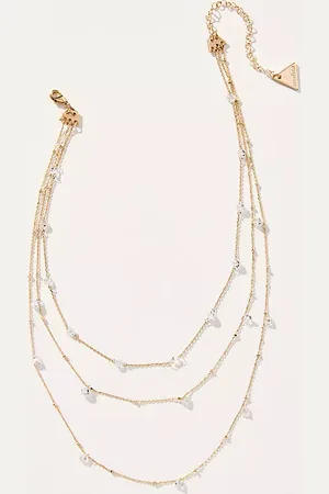 Anthropologie Drippy Crystal Multi-Layered Necklace