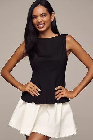 Dolan Left Coast Sleeveless Seamed Peplum Top