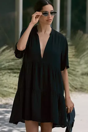 Anthropologie The Kallie Flowy Mini Tunic Dress