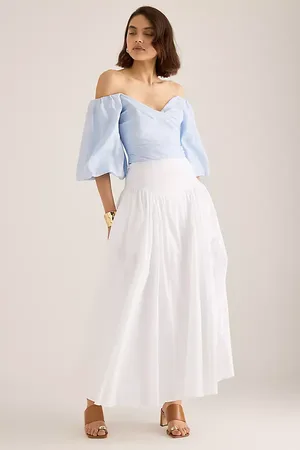 Bardot Amorette Basque-Waist Maxi Skirt