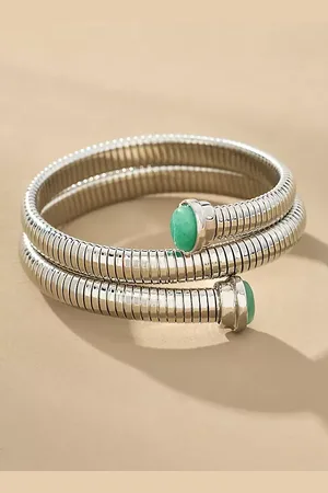 Anthropologie Herringbone Spiral Bracelet
