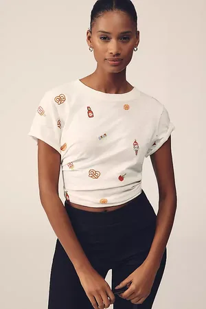Maeve The Caitlin Boxy T-Shirt by : Embroidery Edition