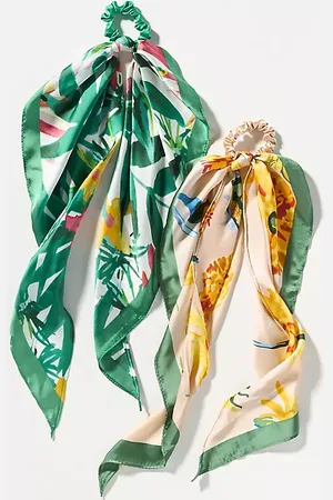 Anthropologie Mosaic Hair Scarves, Set of 2