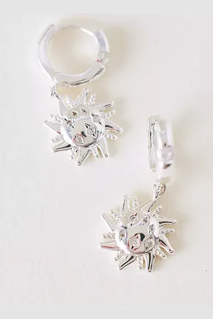 Anthropologie Sun Huggie Hoop Earrings