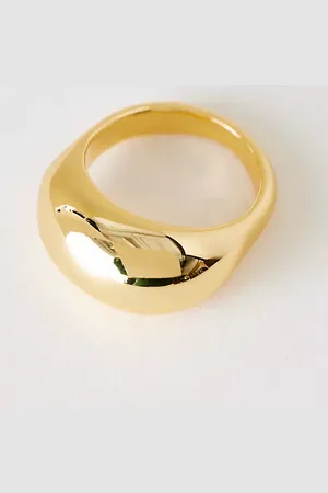 Anthropologie Plated Minimal Chunky Ring
