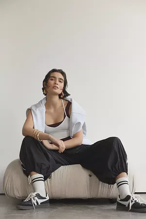 Anthropologie Athletic Stripe Crew Socks