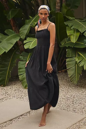 Anthropologie The Marisol Smocked Gauze Maxi Dress