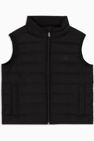 Emporio Armani ASV recycled down sleeveless puffer jacket in quilted nylon