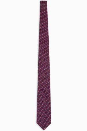 Giorgio Armani Silk tie with geometric jacquard motif