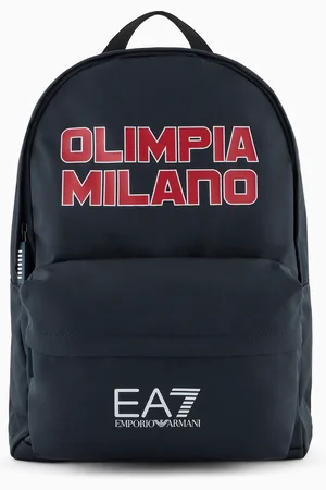 EA7 Olimpia Milano Round backpack in technical fabric