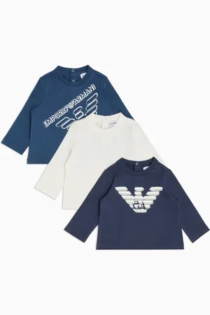 Emporio Armani Three-pack of ASV eagle-print jersey tops