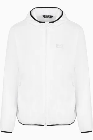 EA7 Core Identity hooded bomber jacket in recycled fabric