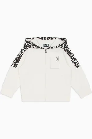 EA7 Graphic Series Boy zip-up sweatshirt with hood
