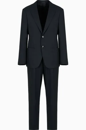 Giorgio Armani Single-breasted Soho line suit in virgin wool armure