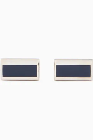 Giorgio Armani Sterling silver cufflinks with enamel detail