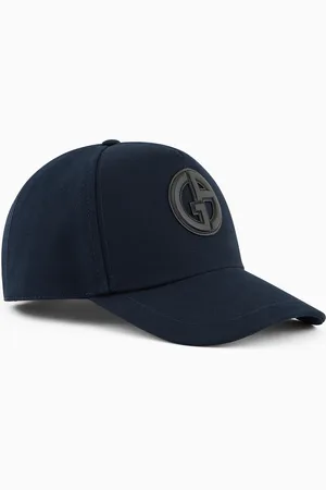 Giorgio Armani Cotton baseball cap with leather logo