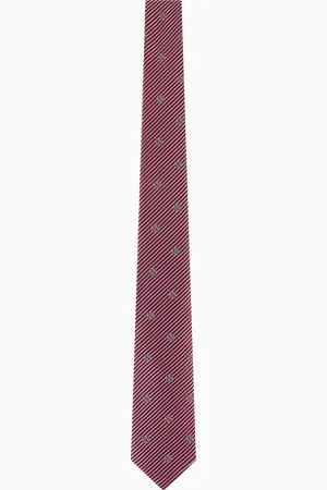 Giorgio Armani Pure silk tie with jacquard stripes
