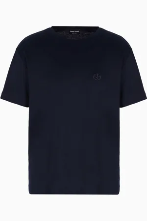 Giorgio Armani Cotton-interlock T-shirt with embroidered logo