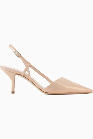 Giorgio Armani Laminated suede slingbacks
