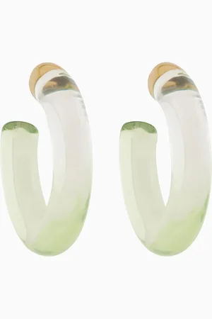 Giorgio Armani Clear resin semi-circular earrings
