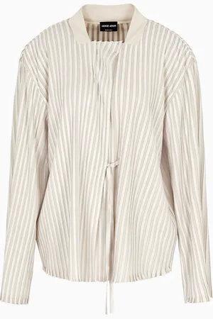 Giorgio Armani Silk jersey and suede jacket